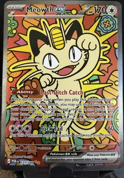 Pokemon Company Pokemon TCG Meowth ex 121/088 Perfect Order Full Art Holo - Image 1