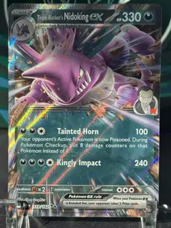 Pokemon Team Rocket's Nidoking EX Destined RIvals #119/182 Double Rare Holo NM - Image 1