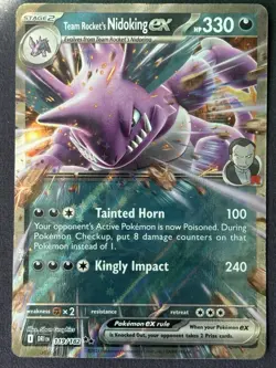 Pokemon Team Rocket's Nidoking EX Destined RIvals #119/182 Double Rare Holo NM - Image 2