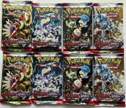 Lot of (8) Pokemon Scarlet and Violet Base Set Booster Packs TCG New Sealed #1 - Image 1