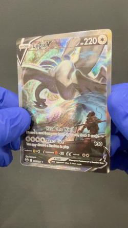 2022 Pokemon Lugia V Alt Full Art 186/195 Silver Tempest English Near Mint - Image 2