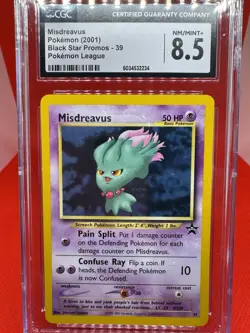 2001 Pokemon Black Star Promo Misdreavus #39 Mint CGC NM/MINT 8.5 TCG ENG - Image 1