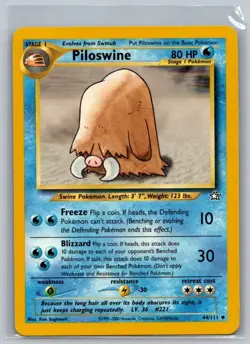 Piloswine 44/111 Uncommon Neo Genesis Pokemon Unlimited Lightly Played - Image 1