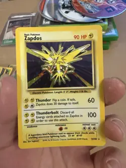 2000 Pokemon Base Set 2 Zapdos 20/130 Unlimited Holo Rare LP - Image 1