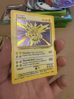 2000 Pokemon Base Set 2 Zapdos 20/130 Unlimited Holo Rare LP - Image 3