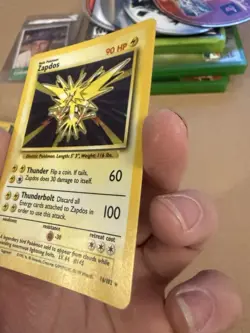 2000 Pokemon Base Set 2 Zapdos 20/130 Unlimited Holo Rare LP - Image 4