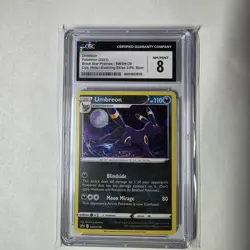 CGC 8.0 Umbreon SWSH129 Black Star Promo 3-Pack Blister Pokemon Evolving Skies - Image 1