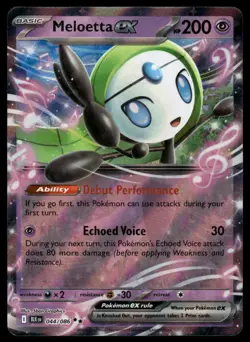 POKEMON MELOETTA EX BLACK BOLT 044/086 HOLO DOUBLE RARE NM/M - Image 1