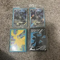 Pokemon N's Zekrom 031 Me: Mega Evolution Promo IR Holo Sealed x 2 + Sleeves - Image 1