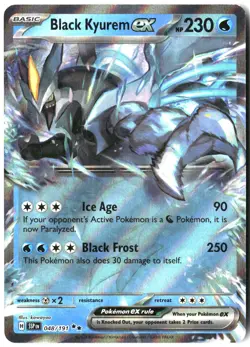 Black Kyurem ex 048/191 Double Rare Surging Sparks Pokemon Holo Near Mint - Image 1