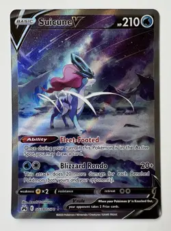 Pokemon Crown Zenith Suicune V GG38/GG70 Galarian Gallery Ultra Rare NM - Image 1