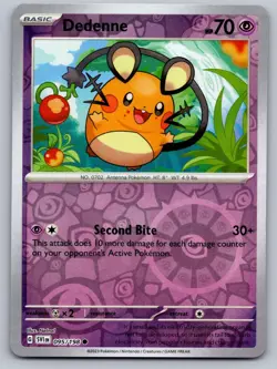 Dedenne 095/198 Common Scarlet & Violet Pokemon Reverse Holo Near Mint - Image 1