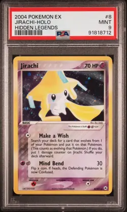 Pokemon TCG EX Hidden Legends #8 Jirachi Holo Rare PSA 9 MINT - Image 1