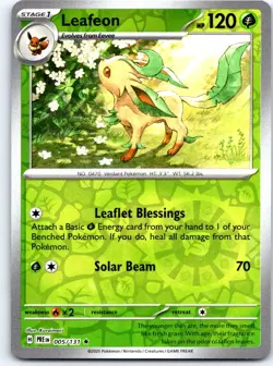 Leafeon 005/131 Holo Rare Prismatic Evolutions Pokemon Reverse Holo NM - Image 1