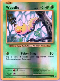 Pokemon Weedle 5/108 Reverse Holo - Image 1