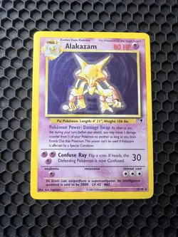 Alakazam 1/110 - Legendary Collection Holo Pokemon TCG WOTC (Damaged) - Image 1
