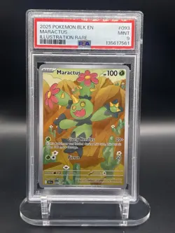Maractus Pokemon Black Bolt 093 PSA 9 - Image 1