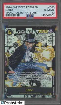 2023 One Piece PRB01 Sabo Manga Alternate Art #083 PSA 10 GEM MINT - Image 1