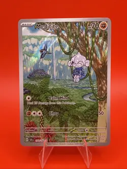 Pokemon Card TCG - Meditite 153/142 Illustration Rare Stellar Crown Near Mint - Image 1