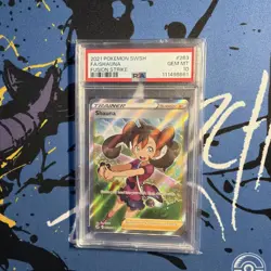 Pokemon TCG Shauna Fusion Strike Holo Card 263/264 Full Art Ultra Rare PSA 10 - Image 1