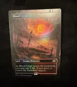 Magic: The Gathering Blood Crypt Borderless Foil Unfinity Land Rare Card - Image 1