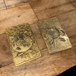 Burger King 1999 Pokemon Poliwhirl And Jigglypuff 23K Gold Plated Trading Card - Image 1