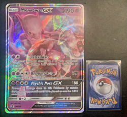 JUMBO Mewtwo GX SM196 - HP/DMG - Oversized Promo Holo Pokemon Card - Image 5