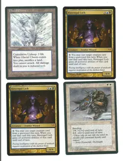 LOT 4 x cards MAGIC - Havengul Lich - Glacial Chasm- Kjeldoran Knight - NM/M - Image 1
