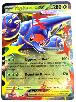 Pokemon Mega Heracross ex Double Rare + FREE extra Rare card! - Image 1
