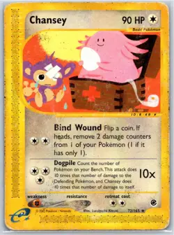 Chansey Expedition 072/165 HP/DMG Pokemon Card - Image 1