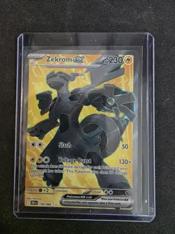 Pokemon TCG SV Black Bolt Zekrom EX Full Art Ultra Rare Card #158/086 - Image 1