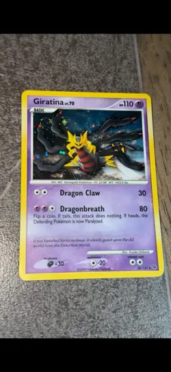 Pokemon TCG Giratina Card 28/127 Platinum Holo Rare - Image 1