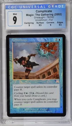 COMPLICATE Onslaught Foil U CGC 9 Q++ MTG [Nostalgium] - Image 1