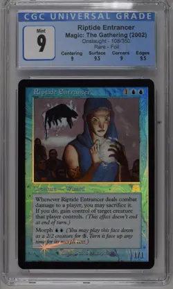RIPTIDE ENTRANCER Onslaught Foil Rare CGC 9 Q++ MTG [Nostalgium] - Image 1