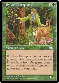 SYLVAN HIEROPHANT ~mtg NM Weatherlight Unc x1 - Image 1