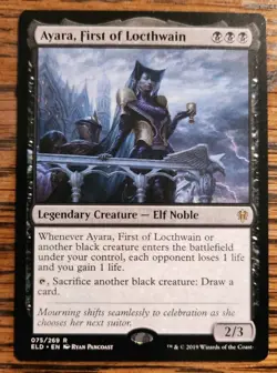 Ayara, First of Locthwain – ELD 075 – Legendary Elf Noble – NM - Image 1