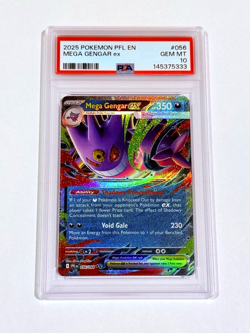 Pokemon Phantasmal Flames - Mega Gengar ex Double Rare Holofoil #056/094 PSA 10 - Image 1