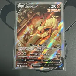 Pokemon Flareon V Full Art Single Strike Promo Holo SWSH179 Sword & Shield - Image 1