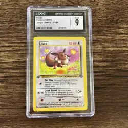 Eevee Pokemon Jungle 1st Edition 51/64 CGC 9 Mint - Image 1