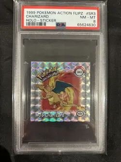 1999 Pokemon Action Flipz #SR3 Charizard Holo Sticker - PSA 8 - Image 5