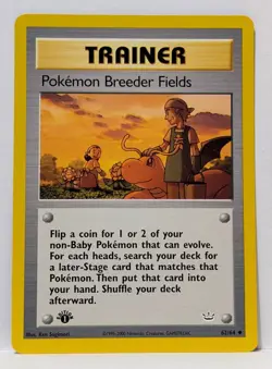 1st Edition Pokemon Breeder Fields Neo Revelation 62/64 NM - Image 2
