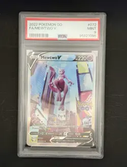 Mewtwo V 072 - Pokemon Go STAMPED - PSA 9 MINT - Image 1