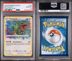 2020 POKEMON SWORD & SHIELD VIVID VOLTAGE #138 RAYQUAZA PSA 10 - Image 3