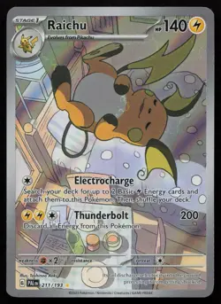 Raichu 211/193 Illustration Rare Paldea Evolved Pokemon English NM - Image 1