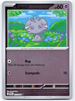 Pokemon TCG Espurr 033/088 Reverse Holo Perfect Order NM - Image 1