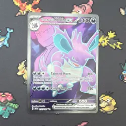 Pokemon TCG Team Rocket's Nidoking EX 216/182 Sv10 Destined Rivals Holo 330 HP - Image 1