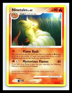 💥 Pokemon TCG NINETALES # 36/127 Platinum Non Holo 2009 - Image 1