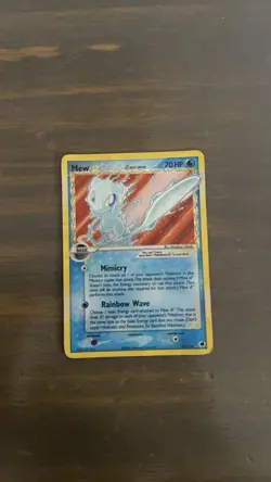 2006 Pokemon EX Dragon Frontiers MEW-Holo Gold Star Used/DMGD - Image 1