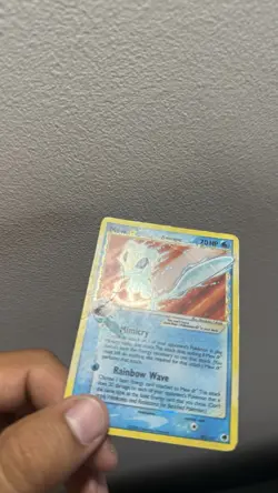 2006 Pokemon EX Dragon Frontiers MEW-Holo Gold Star Used/DMGD - Image 4