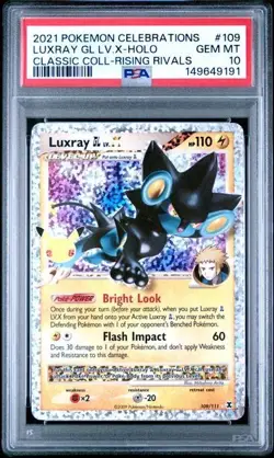 SEQUENTIAL PSA 10 LUXRAY GL LV .X 109 GARCHOMP C LV .X 145 CELEBRATIONS POKEMON - Image 2